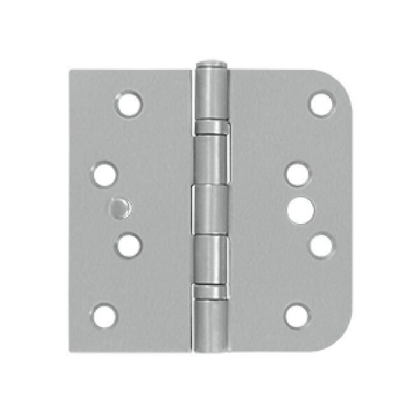 Deltana Right Hand 4" x 4" with 5/8" Radius by Square Hinge Ball Bearing Security Satin SS PR - SS44058BB32D-RH-S
