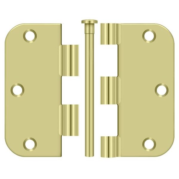 Deltana Zinc Dichromate Door and Butt Hinge, Holes per Leaf: 3 - S35R5BK2D-UN