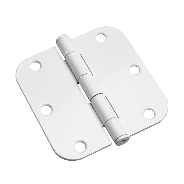 Richelieu 2Pack 3 12inch 89 mm Full Mortise Butt Hinge  58 Radius, White - 1821WB