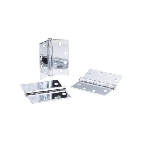 Global Door Controls 4.5 in Leaf W x 4.5 in Leaf H, Bright Chrome - CP4545BBNRPUS26-3