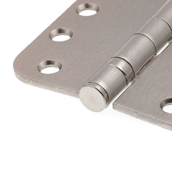 Prime-Line Door Hinge Commercial Smooth Pivot, 4 in. w/ Square & 5/8 in.Corners, Satin Nickel 3 Pack - U 1157353