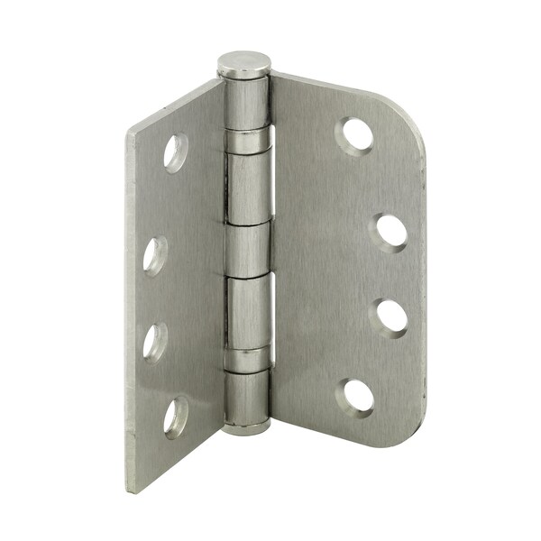 Prime-Line Door Hinge Commercial Smooth Pivot, 4 in. w/ Square & 5/8 in.Corners, Satin Nickel 3 Pack - U 1157353