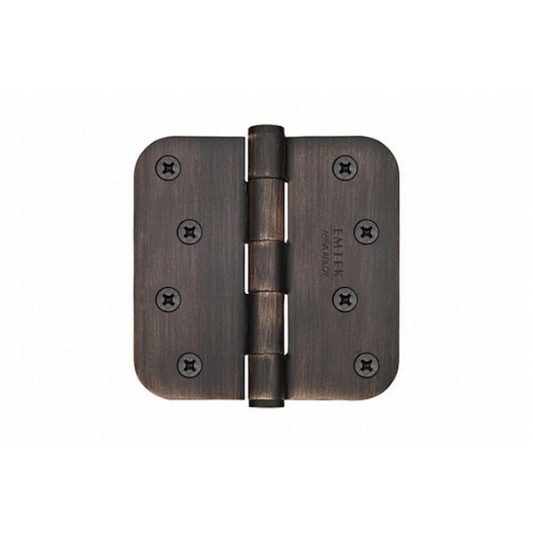 Patioplus 4 x 4 in., 0.625 in. Radius Steel Residential Duty Hinges, Oil Rubbed Bronze, Set of 2 - PA1634247