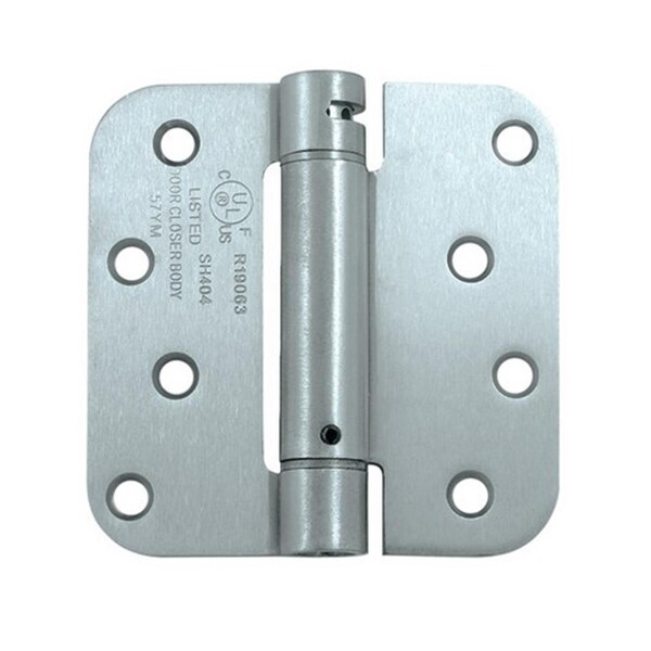 Deltana 4 x 4 x 0.62 in. Spring Hinge, Satin Chrome - Steel - DE567167