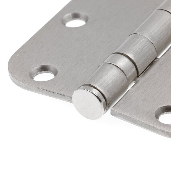 Prime-Line Door Hinge Commercial Smooth Pivot, 3-1/2 in. with 5/8 in. Corners, Satin Nickel 3 Pack - U 1156953