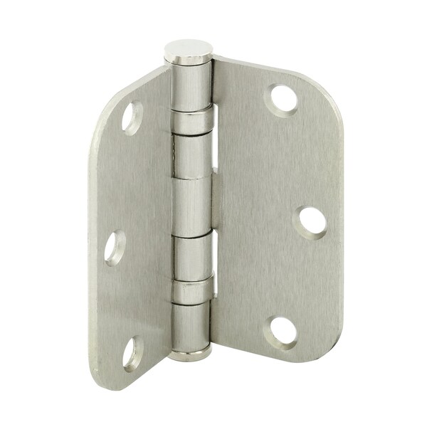 Prime-Line Door Hinge Commercial Smooth Pivot, 3-1/2 in. with 5/8 in. Corners, Satin Nickel 3 Pack - U 1156953