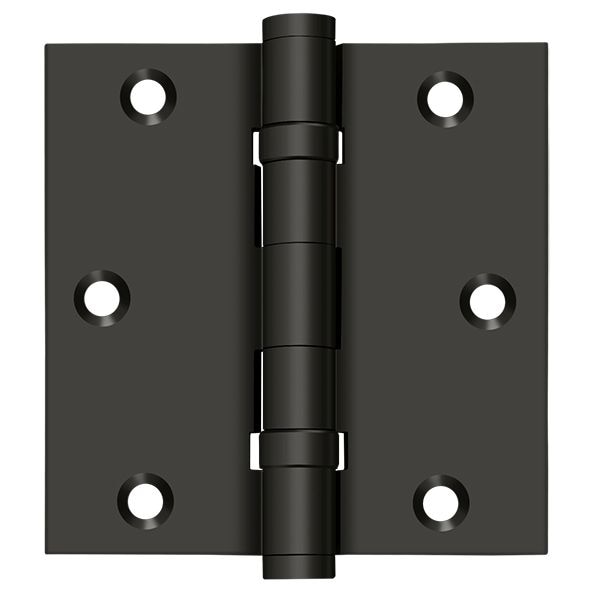 Deltana Oil Rubbed Bronze Door and Butt Hinge, Holes per Leaf: 3 - DSB35B10B