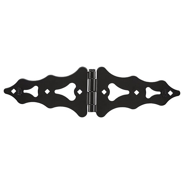 National Hardware Strap Hinge, 4-17/32 in W Frame Leaf, 7-7/8 in H Frame Leaf, Steel, Reversible Pin, 40 lb - N109-033
