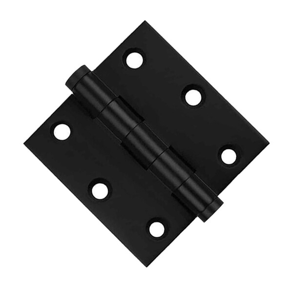 Embassy 3 x 3 Solid Brass Hinge, Flat Black US19 Finish with Flat Tips - 3030US19F-1