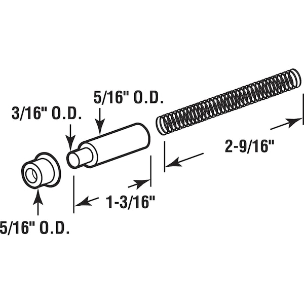 Prime-Line White Storm Door Hinge Pin Kit, Croft Storm Doors (3-pack) - K 5131