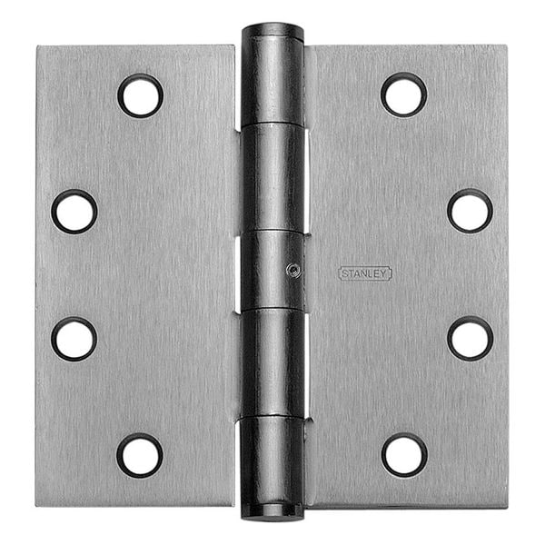 Best Door and Butt Hinge, Steel, Full Mortise Mounting, 1 3/4 in Leaf W x 4 in Leaf H, Prime Coat - F179NRP 4X4 DOOR HINGE P  STL