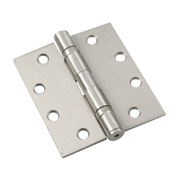 Richelieu 4 12inch 114 mm Full Mortise Ball Bearing Butt Hinge, Brushed Nickel - 4823NBB