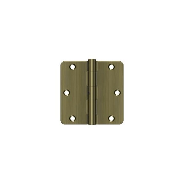 Deltana Satin Nickel Radius Hinge, Holes per Leaf: 3 - S35R4N15