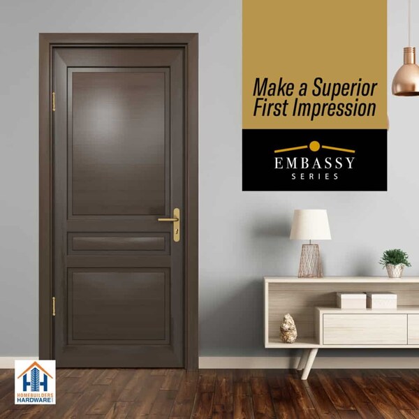 Embassy 4 x 4 Solid Brass Ball Bearing Hinge, Satin Brass Finish with Flat Tips - 4040BBUS4F-1