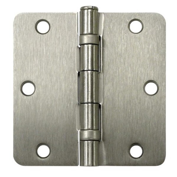 Patioplus 3.5 x 3.5 x 0.25 in. Radius Ball Bearing Hinge, Satin Nickel - Steel - Pack of 2 - PA134487