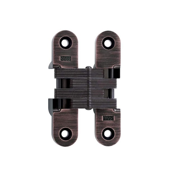 Richelieu 4 58inch 117 mm x 1inch 25 mm Full Mortise Concealed Hinge, OilRubbed Bronze - 429216ORB