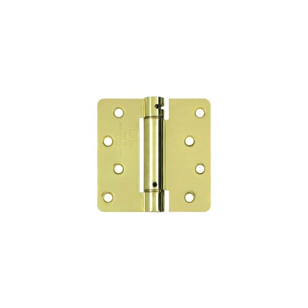 Deltana DSH4R43 Spring Hinge Polished Brass, 10PK - DSH4R43-XCP10