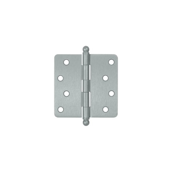 Deltana S44R426D-BT 1/4 Radius Ball Tip Door Hinge Brushed Chrome, 10PK - S44R426D-BT-XCP10
