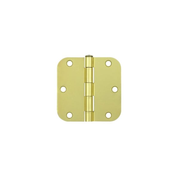 Deltana S35R54 5/8 Radius Hinge Brushed Brass, 10PK - S35R54-XCP10