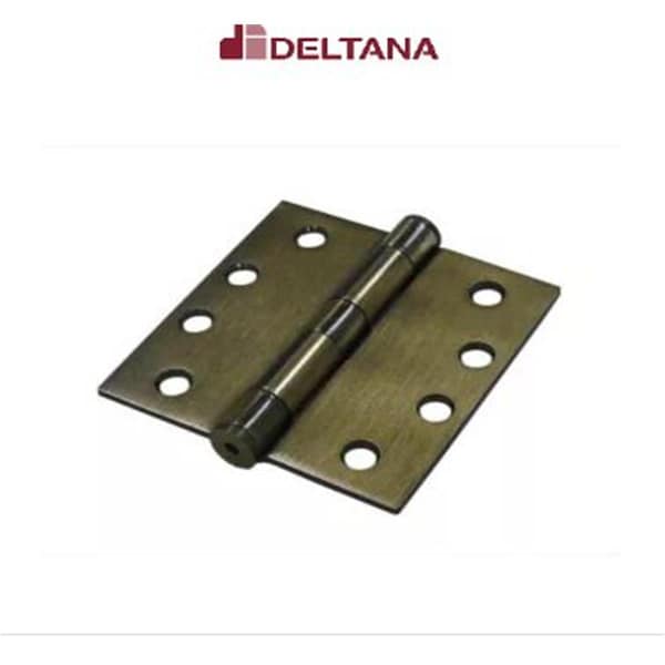 Patioplus 4 x 4 in. Square Corner Ball Bearing Mortise Hinge, Antique Brass - PA796203