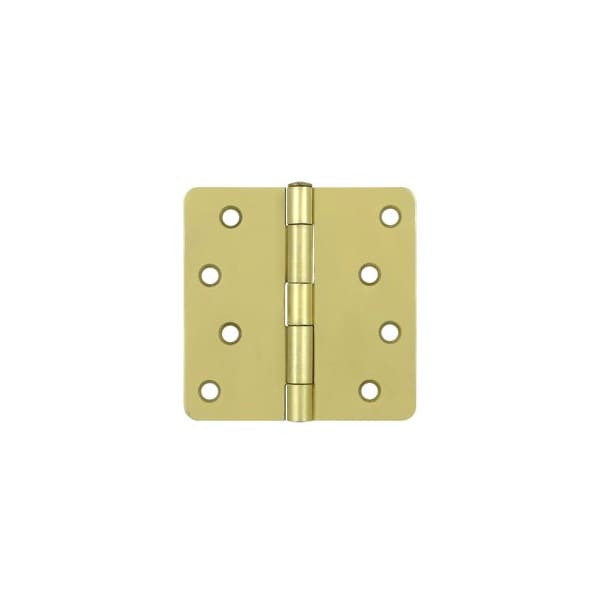 Deltana S44R44 1/4 Radius Door Hinge Brushed Brass, 10PK - S44R44-XCP10