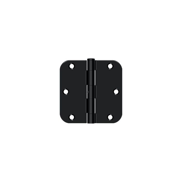 Deltana 3-1/2 x 3-1/2 x 5/8 Radius Hinge; Heavy Duty; Paint Black Finish, PR - S35R5N1B