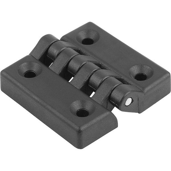 Kipp Hinge W. Fastening Hole 32X32, Thermoplastic Black, Comp:Steel, A1=10, A2=10, A3=16, A4=16 - K1004.004161010