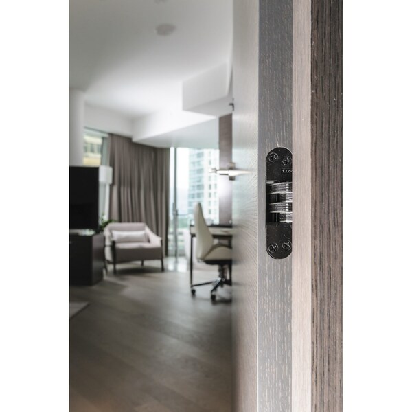 Richelieu 4 58inch 117 mm x 1 18inch 29 mm Full Mortise Concealed Hinge, OilRubbed Bronze - 429218ORB