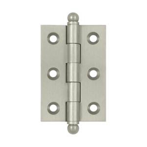 Patioplus 2.5 x 1-11/16 in. Hinge with Ball Tips, Satin Nickel - Solid - PA2667035