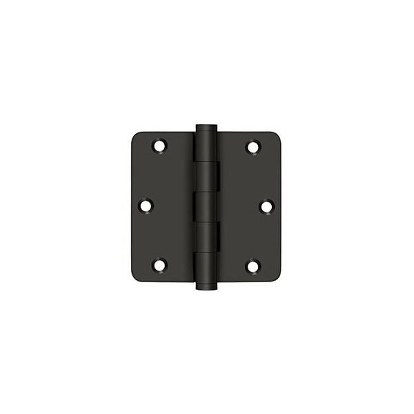 Deltana 3-1/2 x 3-1/2 x 1/4 Radius Hinges in Oil-rubbed Bronze PR - DSB35R410B