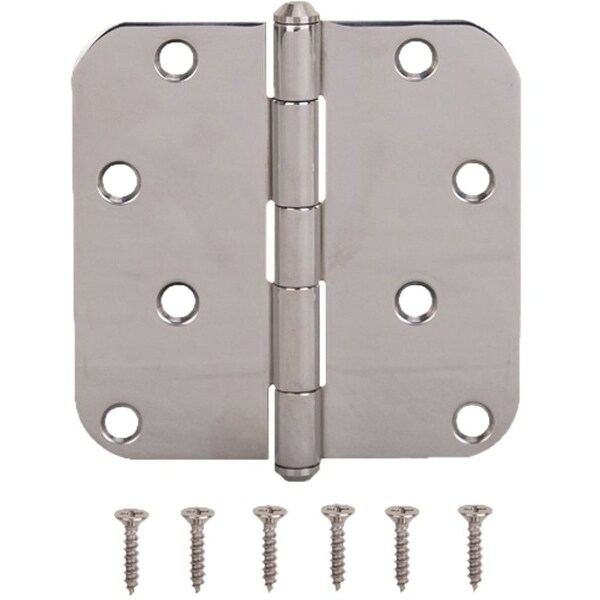Prosource Door Hinge, Stainless Steel, Stainless Steel, Loose Pin, 180 deg Range of Motion, Screw Mounting - DH-S606-PS