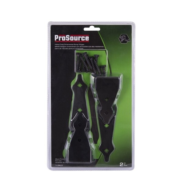 Prosource Strap Hinge, Steel, Black, Loose Pin Pin, 180 deg Range of Motion, 40 Pair lb - 33169PKS-PS