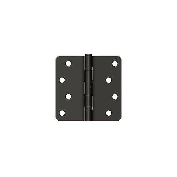 Deltana 4 in.x4 in.x1/4 in. Radius Hinge, NRP, Ball Bearing, Steel - S44R4NB15
