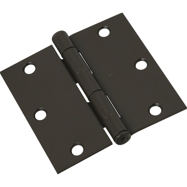 National 3 In. Oil Rubbed Bronze Square Door Hinge - N830205