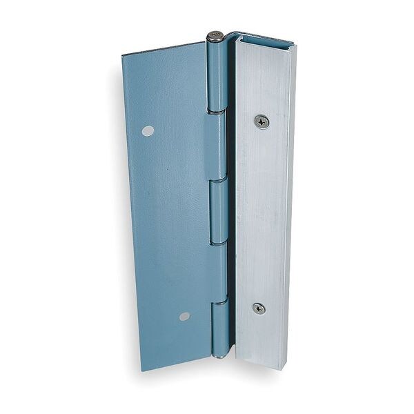 Markar Piano Hinge, Carbon Steel, Half Surface Mounting, 1 3/4 in Leaf W x 7 ft Leaf H, zinc plated - HS203-001-600
