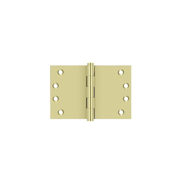 Deltana 4 x 6 Square Corner Hinge Unlacquered Brass Finish, PR - DSB40603-UNL