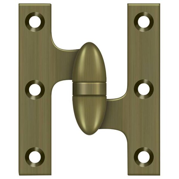 Deltana Antique Brass Knuckle Hinge, Holes per Leaf: 4 - OK5032B5-R