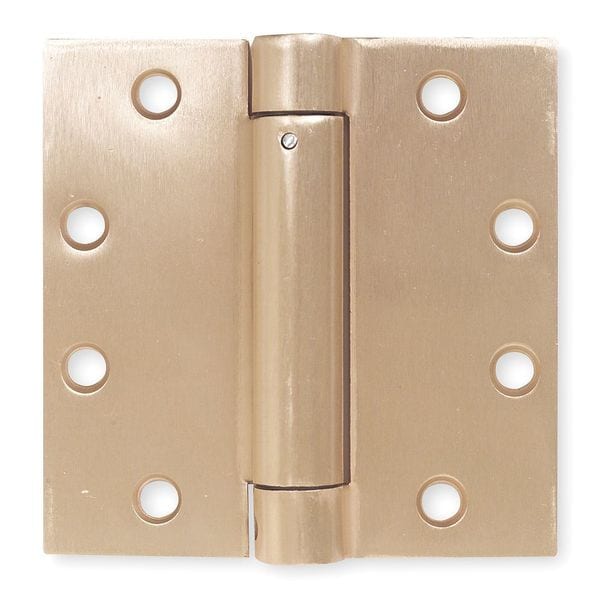 Zoro Select Spring Hinge, Steel, Full Mortise Mounting, 2 1/4 in Leaf W x 4 1/2 in Leaf H, Bronze - 4PA85