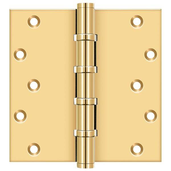 Deltana Lifetime Brass Door and Butt Hinge, Holes per Leaf: 5 - CSB66BB