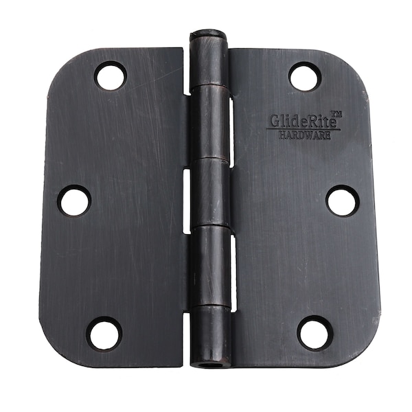 Gliderite Hardware 3-1/2 in. Oil Rubbed Bronze Door Hinge with 5/8 in. Corner Radius - 3558-ORB - 3558-ORB-1