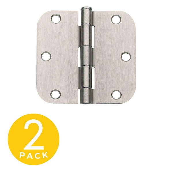 Global Door Controls 3.5 in Leaf W x 3.5 in Leaf H, Satin Nickel - CP3535-R-US15-M
