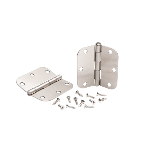 Global Door Controls 3.5 in Leaf W x 3.5 in Leaf H, Satin Nickel - CP3535-R-US15-M