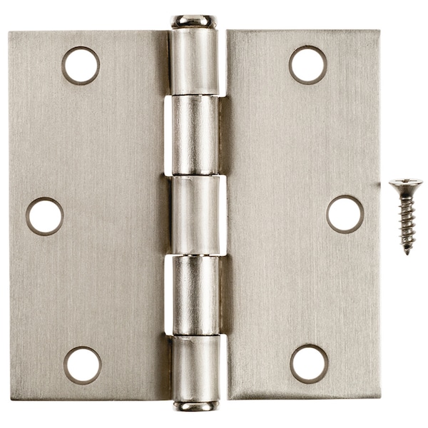 Hampton Hampton 3-1/2 in. L Satin Nickel Residential Door Hinge 12 pk - 01-3550-193