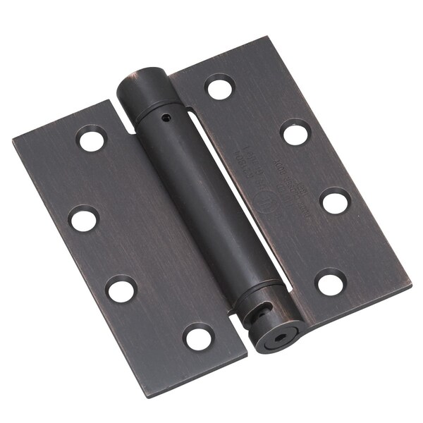 Richelieu 4 12inch 114 mm Full Mortise Adjustable Spring Hinge, OilRubbed Bronze - 5823ORBB1