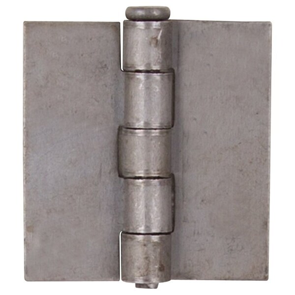 Prosource Door Hinge, 2 in W Door Leaf, 2 in H Door Leaf, 2.2 mm Thick Door Leaf, Steel, Plain Steel, 75 lb - LR-022-PS