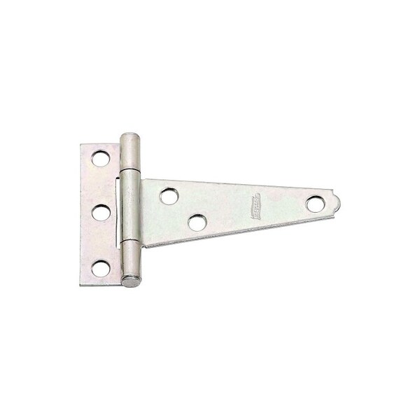 National Hardware T-Hinge, 2.24 in W Frame Leaf, 0.69 in H Frame Leaf, Steel, Zinc, Tight Pin, 18 lb - N128-504