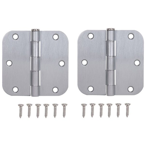 Prosource Door Hinge, Steel, Satin Chrome, Loose Pin, 180 deg Range of Motion, Screw Mounting - BH-102SC-PS