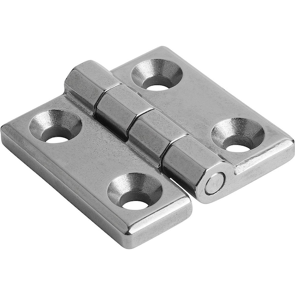 Kipp Hinge 39X39, Stainless Steel Polished, A1=12, 5, A2=12, 5, A3=19, 5, A4=19, 5 - K1085.052013130