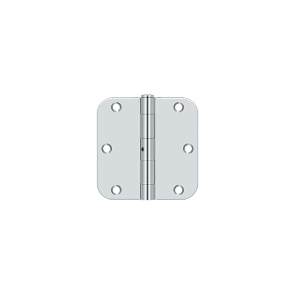 Deltana 3-1/2 x 3-1/2 x 5/8 Radius Hinge; Heavy Duty; Bright Chrome Finish - S35R5N26