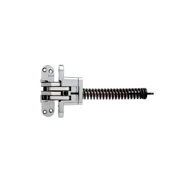 Richelieu 4 58inch 117 mm x 1 18inch 29 mm Full Mortise Concealed Spring Close Hinge, Satin Chrome - 421218145
